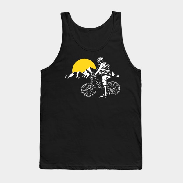 Mountainbiker Nature Mountains Tank Top by Foxxy Merch